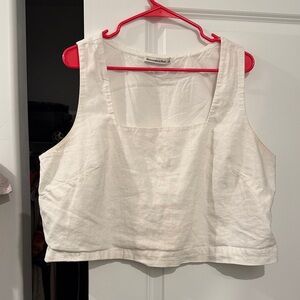 Abercrombie & Fitch Cream Crop Top